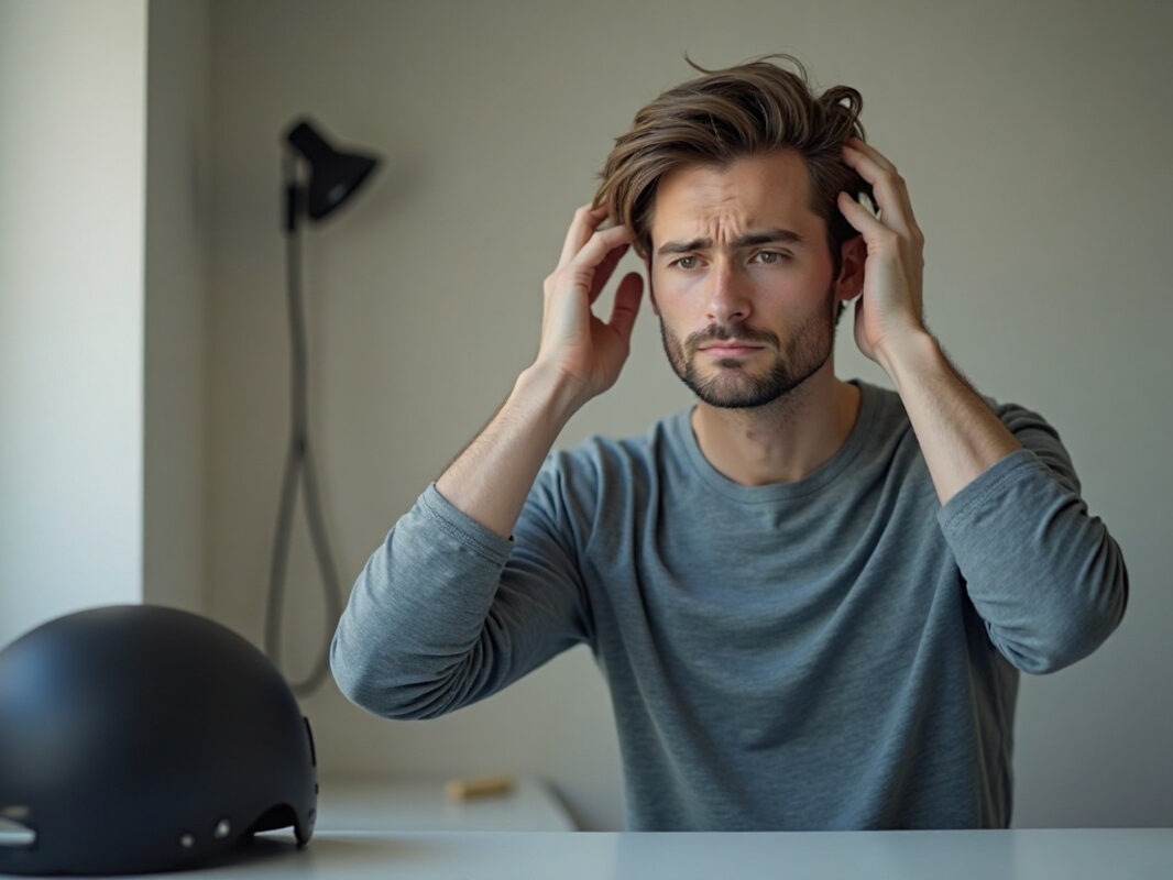 gorra casco no provoca caída del pelo